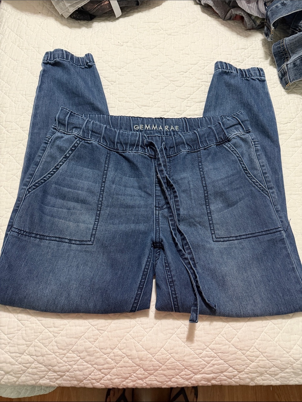 Gemma Rae Women's Blue Denim Jogger Jeans. Size 11 but fits more like an 8.